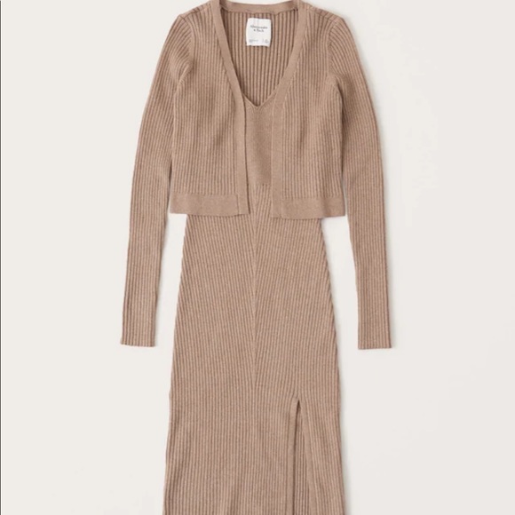 NWT Abercrombie Midi Sweater Dress & Cardigan Set - Picture 9 of 12